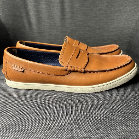 Cole Haan Grand OS Penny Loafer Mens 12 Brown Leather 1928 Moc Toe Casual Shoe - Picture 8 of 12